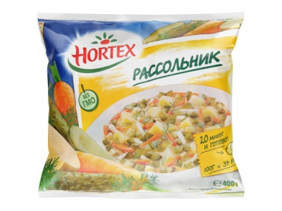 Суп Hortex Рассольник (смесь замороженная), 400г