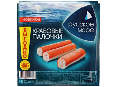 Крабовые палочки Русское Море охлажденные 0,4кг