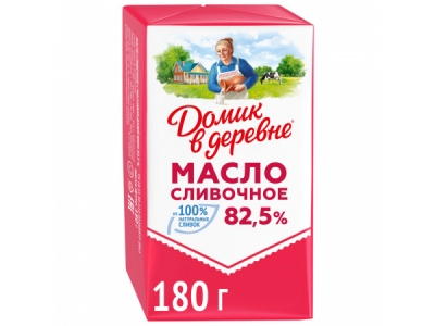 Масло Домик в деревне сливочное 82,5% 180г