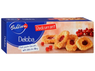 Печенье Bahlsen Deloba слоеное с фруктовой начинкой 100г