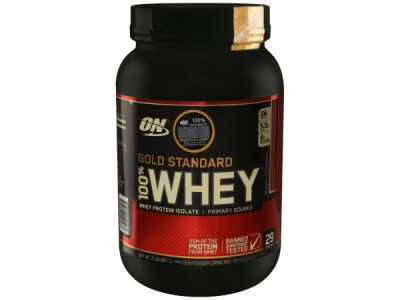 Протеин Optimum Nutrition Gold Standard 100% Whey клубника 0,9кг