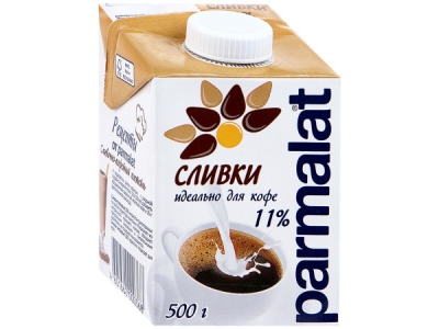 Сливки Parmalat питьевые ультрапастеризованные 11% 0,5л