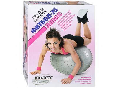 Мяч Bradex для фитнеса массажный Фитбол 75 плюс