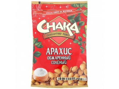 Арахис Chaka обжаренный с солью и растительным маслом 0,25кг