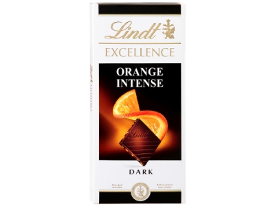 Шоколад Lindt Еxcellence темный с кусочками апельсина и миндаля 100г