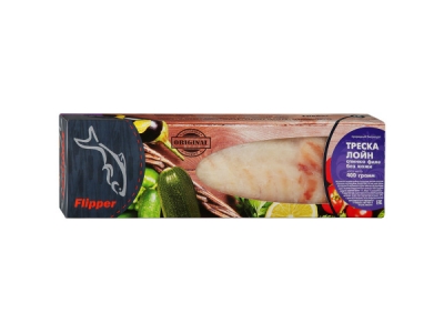 Треска Flipper филе спинка без кожи свежемороженая 0,4кг