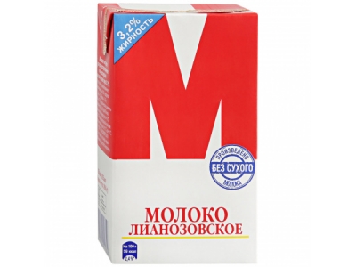 Молоко М Лианозовское ультрапастеризованное 3,2%, 950г