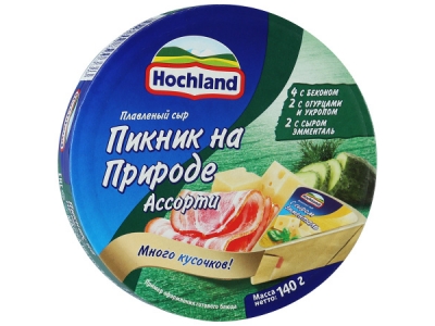 Сыр Hochland Ассорти плавленый Пикник на природе 140г 8шт