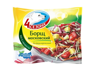 Борщ 4 Cезона Московский, смесь из замороженных овощей 400г