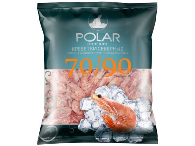 Креветки Polar Premium варено-мороженые 70/90 1кг
