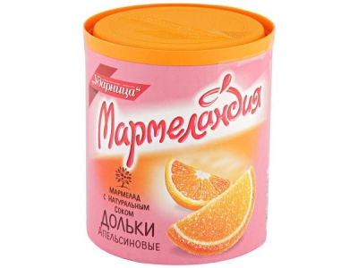 Мармелад Ударница Мармеландия апельсиновые дольки с натуральным соком 250г