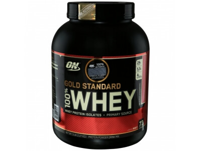 Протеин Optimum Nutrition Gold Standard 100% Whey клубника 2,3кг