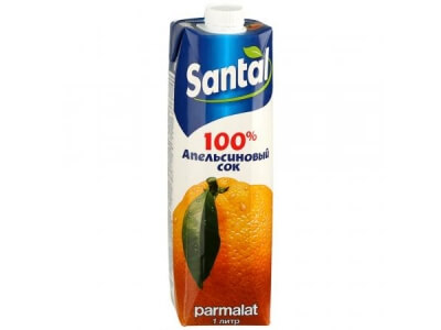 Сок Santal апельсиновый 100% 1л
