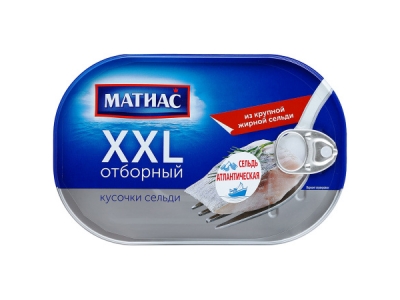 Кусочки сельди деликатесное Матиас отборный XXL, 200г