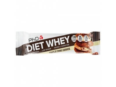 Батончик PhD Bar диетический протеиновый вкус Тройное шоколадное печенье 65г