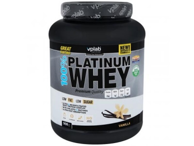 Протеин Vplab 100% Platinum Whey ваниль 0,908г