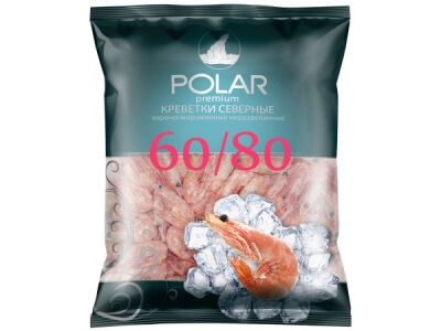 Креветки Polar Premium 60/80 варено-мороженые 800г