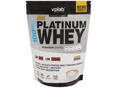 Протеин Vplab 100% Platinum Whey капучино 0,75кг