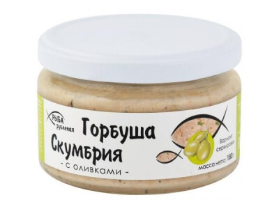 Горбуша-скумбрия Европром рубленая с оливками 0,18кг