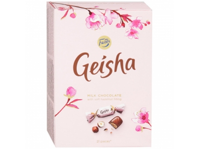 Конфеты Fazer Geisha молочный шоколад с тертым орехом 150г