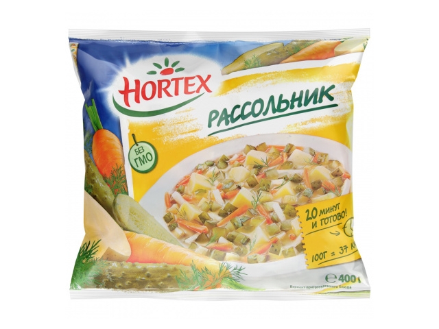 Суп Hortex Рассольник (смесь замороженная), 400г