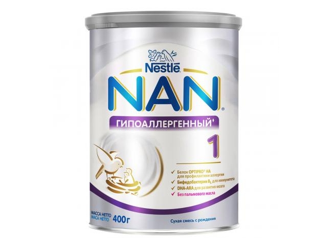 Смесь Nestle Nan-1 Гипоаллергенная с рождения, 400г