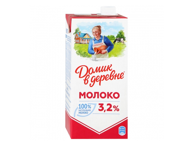 Молоко Домик в деревне ультрапастеризованное 3,2%, 950г