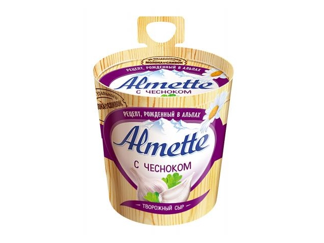 Сыр Almette творожный с чесноком 60%, 150г