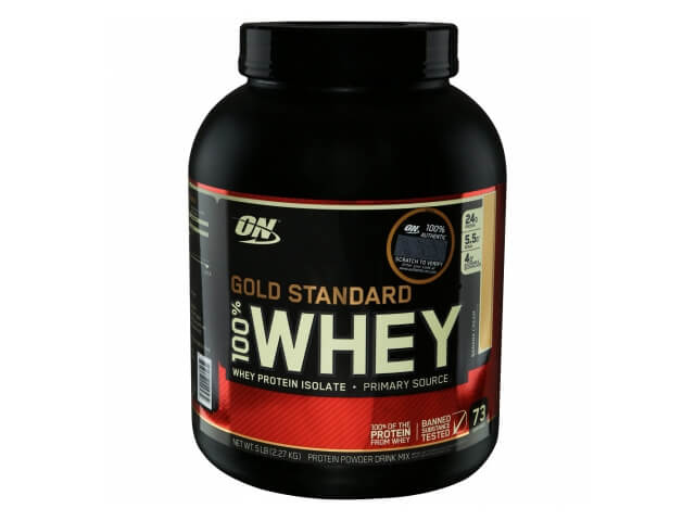 Протеин Optimum Nutrition Gold Standard 100% Whey банановый крем 2,3кг