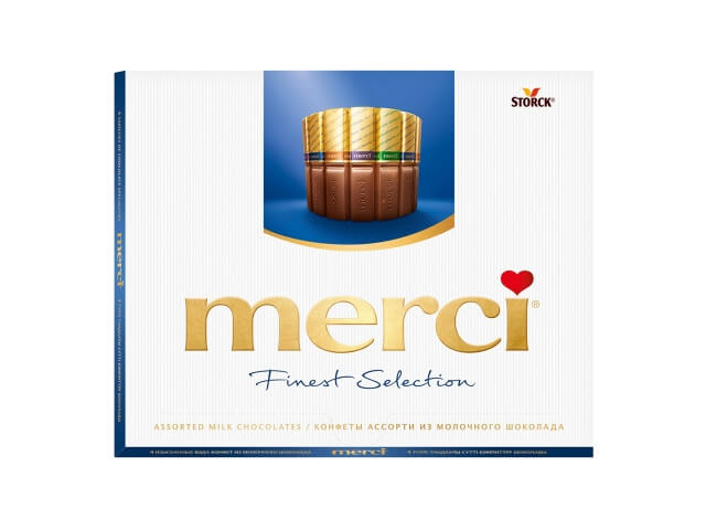 Шоколадный набор Merci Ассорти 4 вида шоколада 250г
