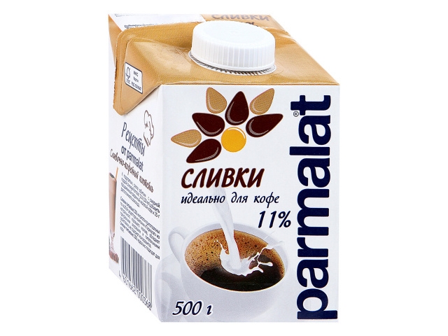 Сливки Parmalat питьевые ультрапастеризованные 11% 0,5л