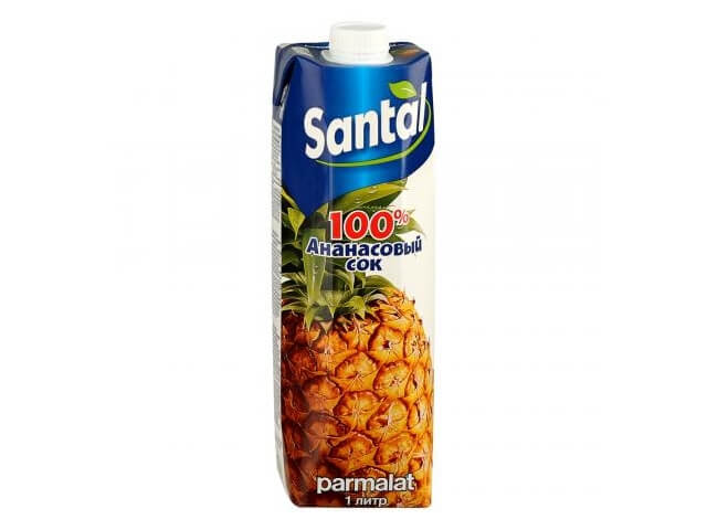 Сок Santal ананасовый 100% 1л