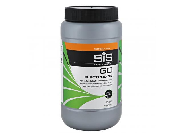 Напиток SiS углеводный с электролитами в порошке GO Electrolyte Powder вкус Тропические фрукты 500г