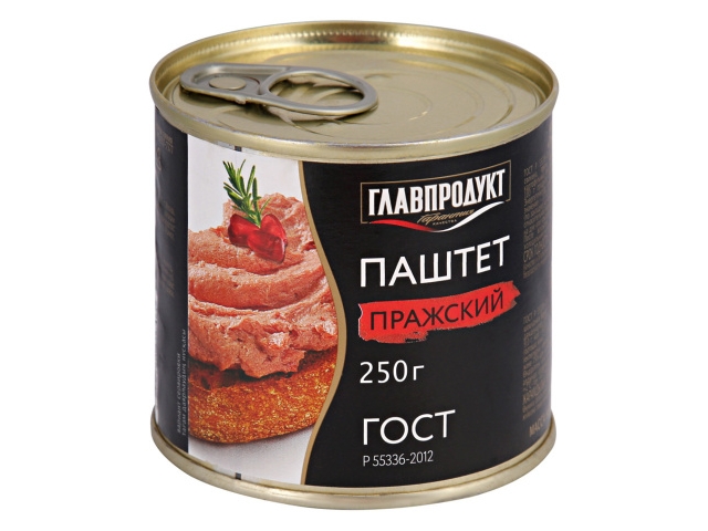 Паштет Главпродукт печеночный Пражский ГОСТ, 250г