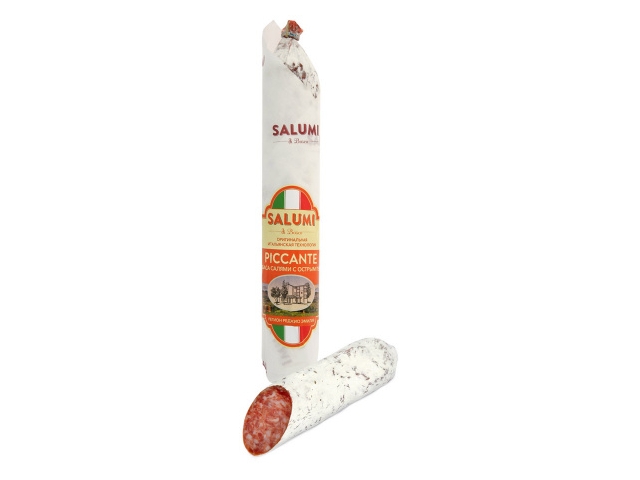 Колбаса Salumi di Bosco Салями с острым перцем полусухая сыровяленая 200г