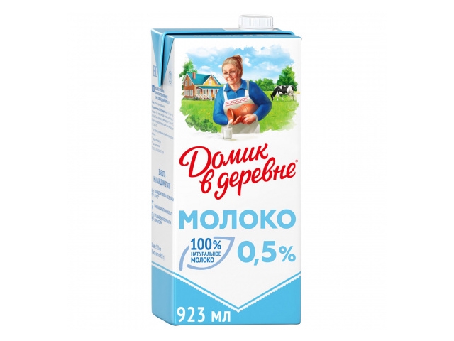 Молоко Домик в деревне ультрапастеризованное 0,5% 950г