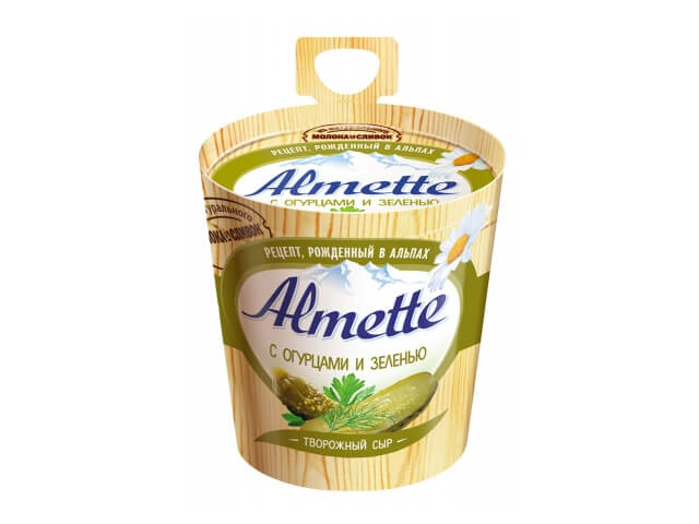 Сыр Almette творожный с огурцами и зеленью 150г