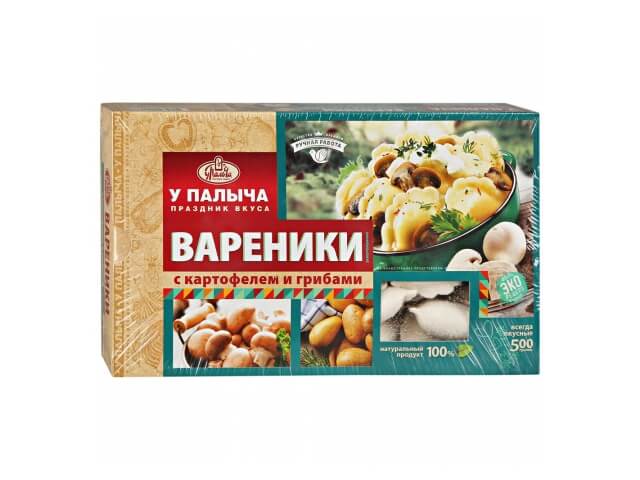 Вареники От Палыча с картофелем и грибами замороженные 0,5кг