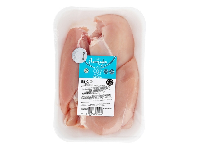 Филе грудки цыплят бройлеров без кожи Латифа Халяль охлажденное, 0,6-1,5кг