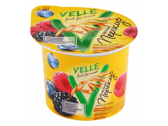 Продукт Velle овсяный ферментированный Лесные ягоды, 140г