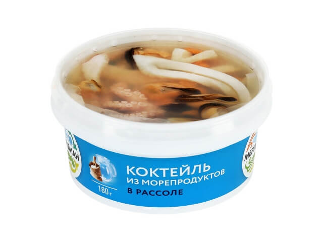 Коктейль из морепродуктов Меридиан в рассоле 180г