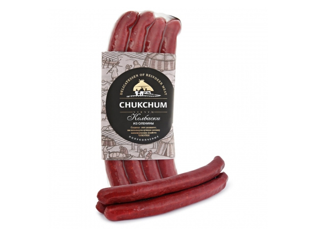 Колбаски полукопченые Chukchum из оленины 0,22кг