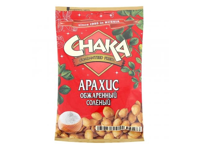 Арахис Chaka обжаренный с солью и растительнм маслом 50г