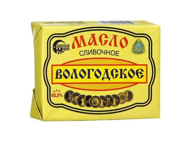Масло сливочное Сливочное молоко Вологодское 82.5% 180 г