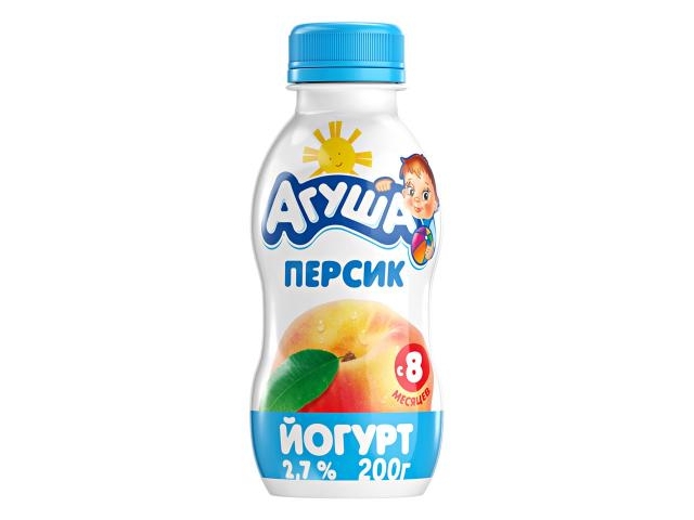 Йогурт Агуша Персик 2,7% с 8 месяцев 200г