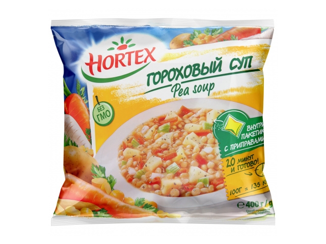 Суп Hortex Гороховый (смесь замороженная), 400г