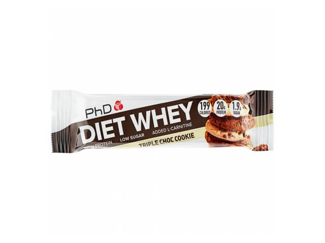 Батончик PhD Bar диетический протеиновый вкус Тройное шоколадное печенье 65г
