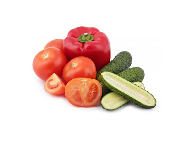 Овощной микс огурцы, помидоры, перец 1,2кг