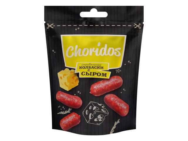 Колбаски Choridos с сыром сыровяленая, 70г