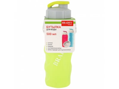 Бутылка Bradex для воды Ивиа с фильтром салатовая 0,5л
